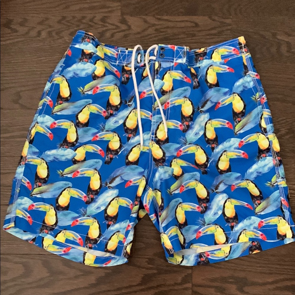 3 for $25 

Vibrant Blue and Yellow Board Shorts with Quick-Dry Fabric